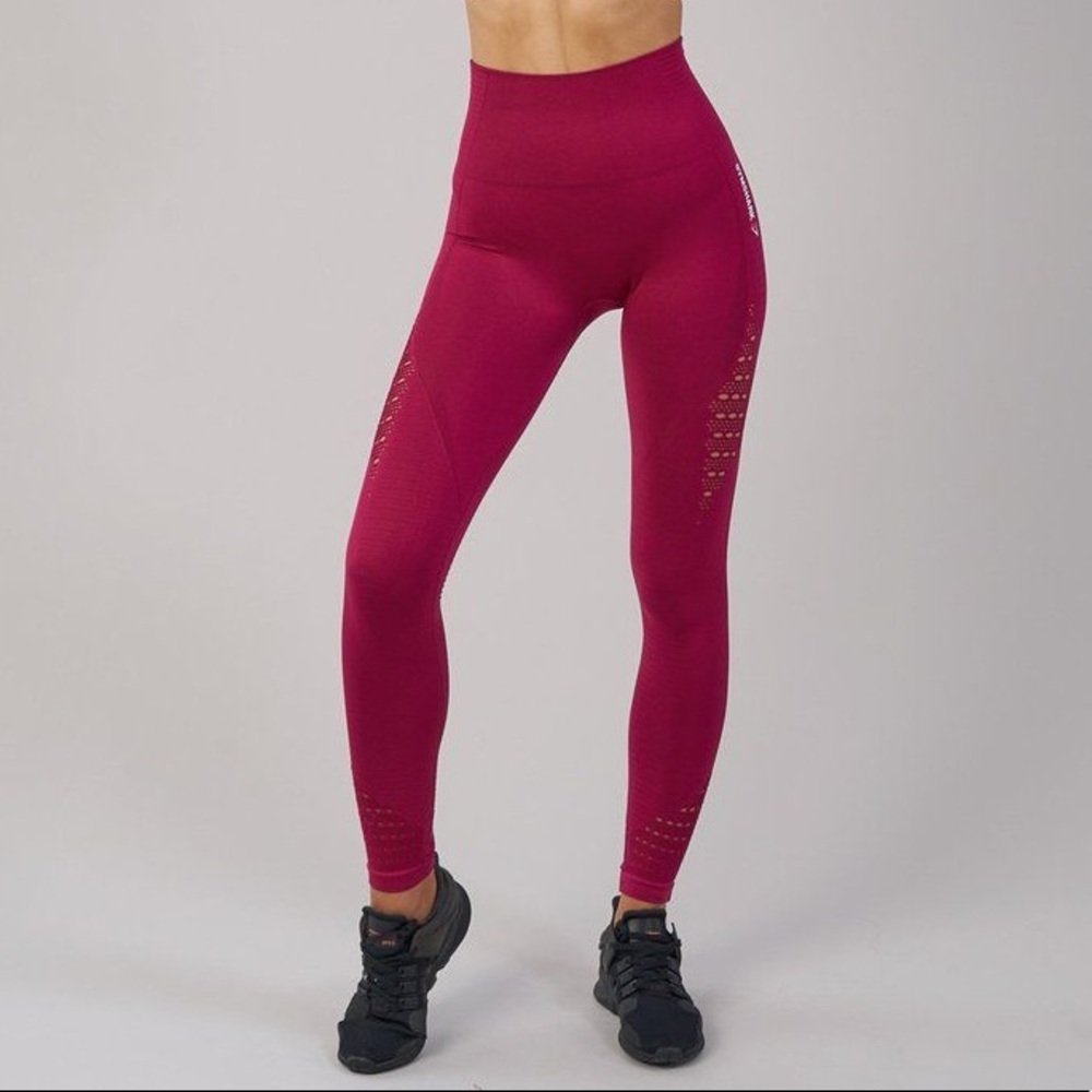 Gymshark Energy Seamless leggings in beet red
